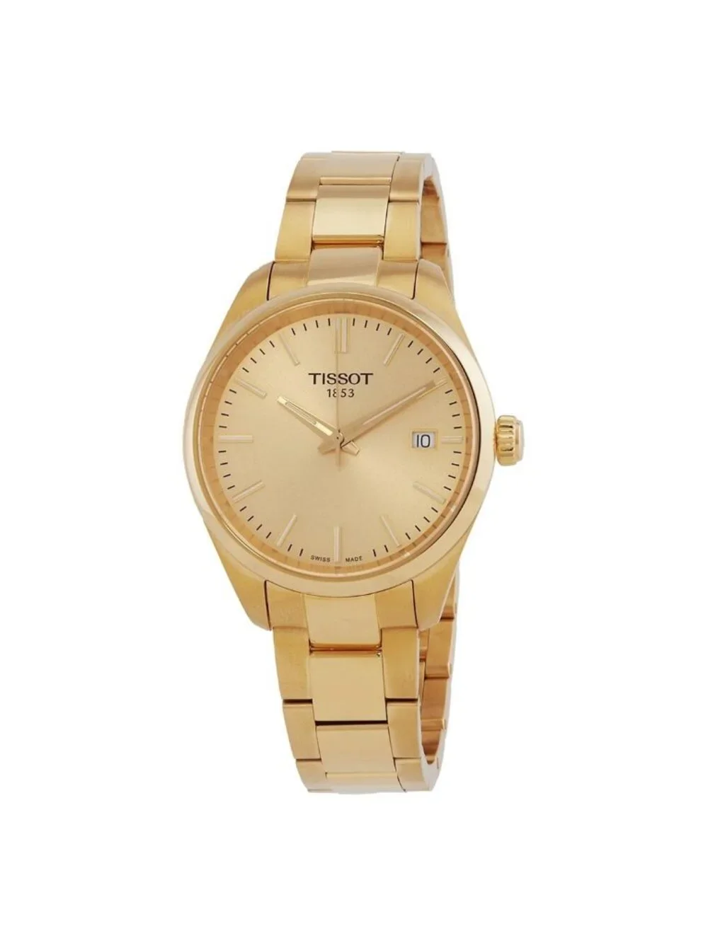 NWT Tissot PR 100 Quartz Champagne Dial Ladies Watch